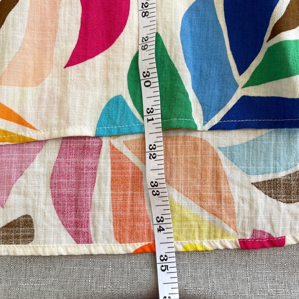 Tabitha Brown Tropical Botanical Cover Up Shirtdress Tunic Women Large Multi - Picture 13 of 16